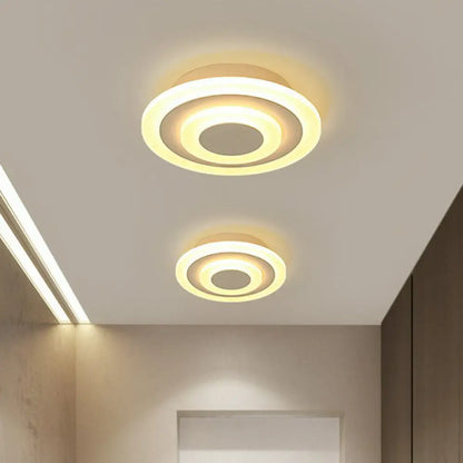 DecorBites™ DecorBites™ Contemporary Flush Ceiling Light: Geometric Acrylic LED Fixture