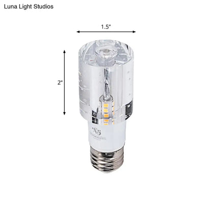 DecorBites™ DecorBites™ Contemporary Flush Mount LED Hallway Ceiling Light with Clear Crystal Cylinder Shade