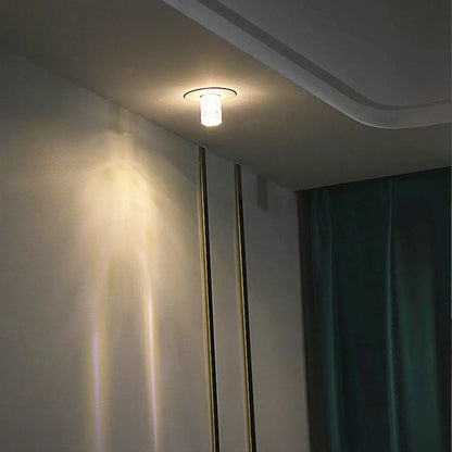 DecorBites™ DecorBites™ Contemporary Flush Mount LED Hallway Ceiling Light with Clear Crystal Cylinder Shade