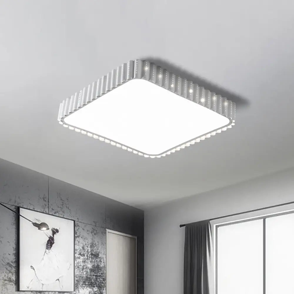 Lámpara de techo LED contemporánea empotrada DecorBites™ - Lámpara rectangular blanca/dorada, pantalla acrílica, luz cálida/blanca, 48/95 cm de ancho
