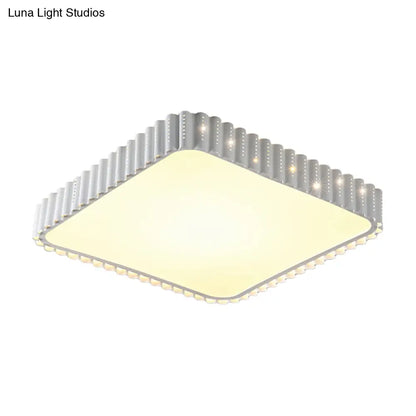Lámpara de techo LED contemporánea empotrada DecorBites™ - Lámpara rectangular blanca/dorada, pantalla acrílica, luz cálida/blanca, 48/95 cm de ancho