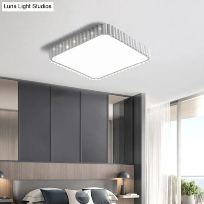 Lámpara de techo LED contemporánea empotrada DecorBites™ - Lámpara rectangular blanca/dorada, pantalla acrílica, luz cálida/blanca, 48/95 cm de ancho