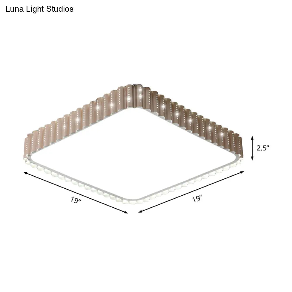 Lámpara de techo LED contemporánea empotrada DecorBites™ - Lámpara rectangular blanca/dorada, pantalla acrílica, luz cálida/blanca, 48/95 cm de ancho