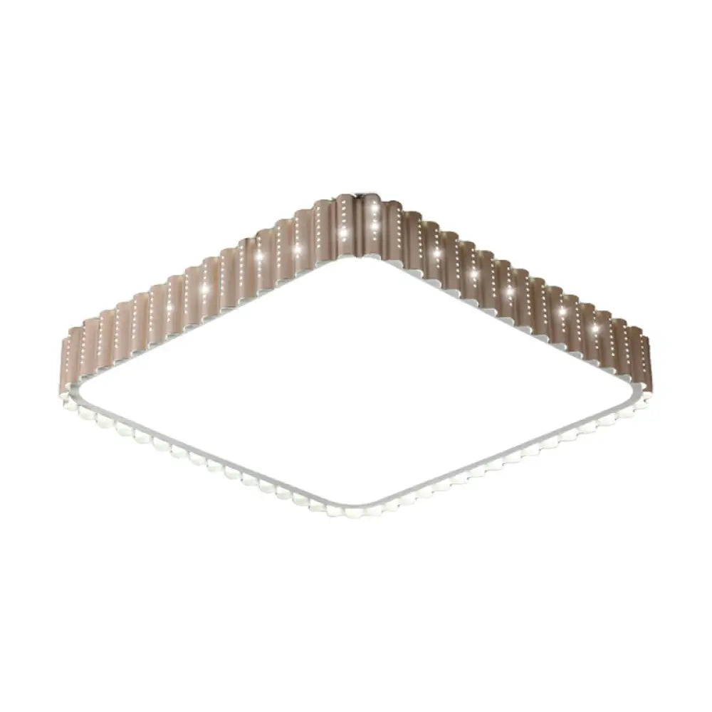 Lámpara de techo LED contemporánea empotrada DecorBites™ - Lámpara rectangular blanca/dorada, pantalla acrílica, luz cálida/blanca, 48/95 cm de ancho