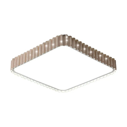 Lámpara de techo LED contemporánea empotrada DecorBites™ - Lámpara rectangular blanca/dorada, pantalla acrílica, luz cálida/blanca, 48/95 cm de ancho