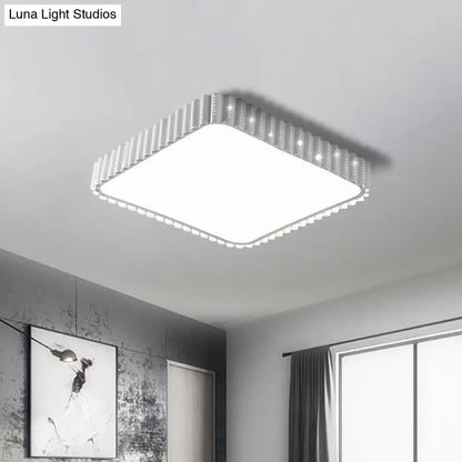 Lámpara de techo LED contemporánea empotrada DecorBites™ - Lámpara rectangular blanca/dorada, pantalla acrílica, luz cálida/blanca, 48/95 cm de ancho