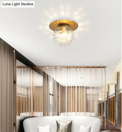 DecorBites™ DecorBites™ Contemporary Frosted Glass Sphere Semi Flush Chandelier: Stylish Ceiling Mount Light for Hallways