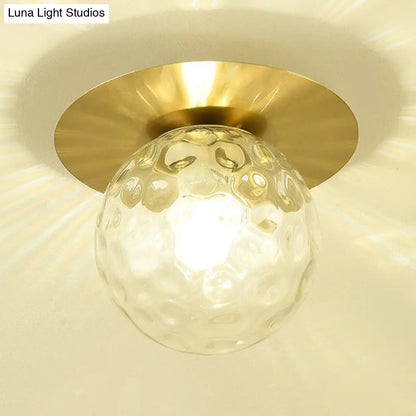 DecorBites™ DecorBites™ Contemporary Frosted Glass Sphere Semi Flush Chandelier: Stylish Ceiling Mount Light for Hallways