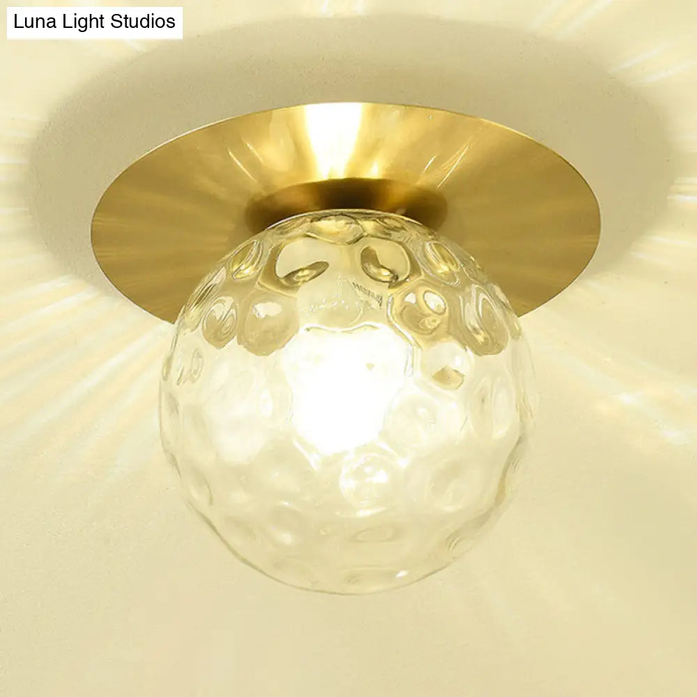 DecorBites™ DecorBites™ Contemporary Frosted Glass Sphere Semi Flush Chandelier: Stylish Ceiling Mount Light for Hallways