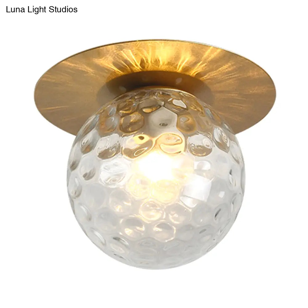 DecorBites™ DecorBites™ Contemporary Frosted Glass Sphere Semi Flush Chandelier: Stylish Ceiling Mount Light for Hallways