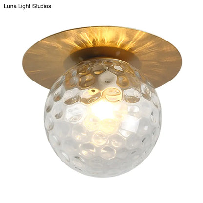 DecorBites™ DecorBites™ Contemporary Frosted Glass Sphere Semi Flush Chandelier: Stylish Ceiling Mount Light for Hallways