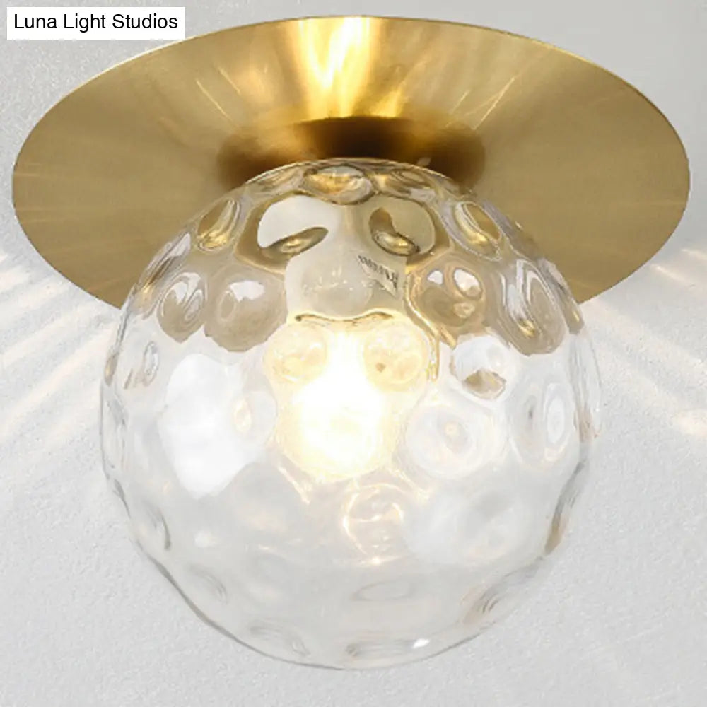 DecorBites™ DecorBites™ Contemporary Frosted Glass Sphere Semi Flush Chandelier: Stylish Ceiling Mount Light for Hallways