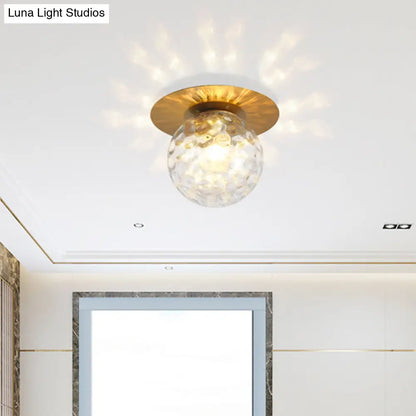 DecorBites™ DecorBites™ Contemporary Frosted Glass Sphere Semi Flush Chandelier: Stylish Ceiling Mount Light for Hallways