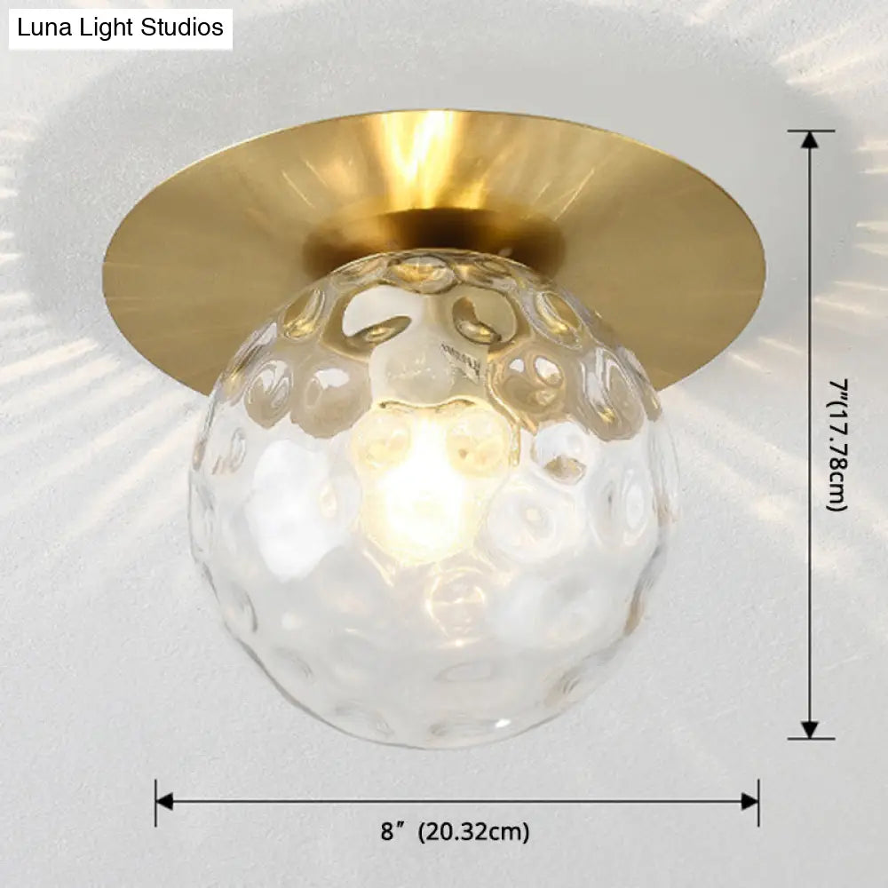 DecorBites™ DecorBites™ Contemporary Frosted Glass Sphere Semi Flush Chandelier: Stylish Ceiling Mount Light for Hallways
