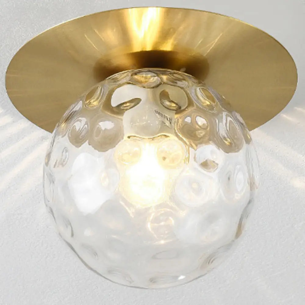DecorBites™ DecorBites™ Contemporary Frosted Glass Sphere Semi Flush Chandelier: Stylish Ceiling Mount Light for Hallways