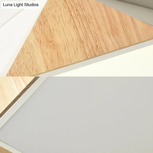 DecorBites™ DecorBites™ Contemporary Geometric Flush Mount LED Lamp: White/Black Ceiling Light for Living Room (Warm/White) - 16.5"/20.5" Wide