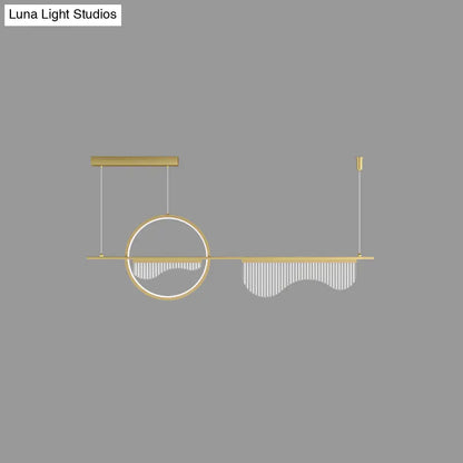 Lámpara colgante LED geométrica contemporánea DecorBites™ para isla de comedor