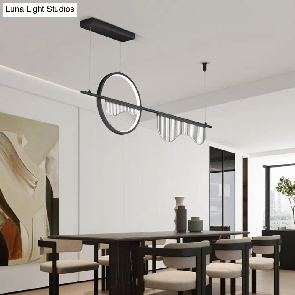 Lámpara colgante LED geométrica contemporánea DecorBites™ para isla de comedor