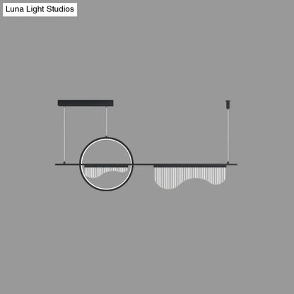 Lámpara colgante LED geométrica contemporánea DecorBites™ para isla de comedor