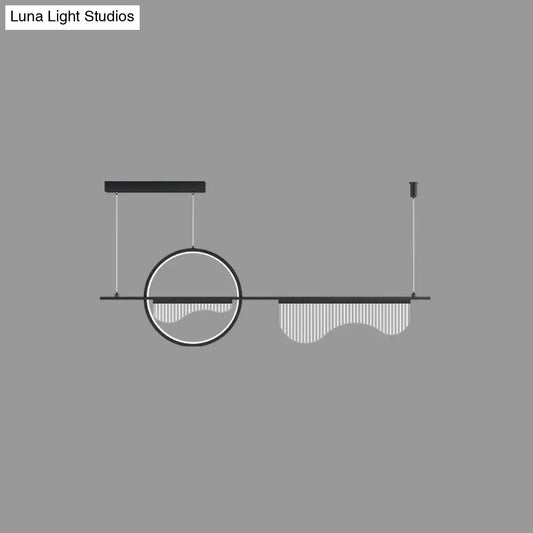 Lámpara colgante LED geométrica contemporánea DecorBites™ para isla de comedor