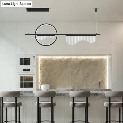 Lámpara colgante LED geométrica contemporánea DecorBites™ para isla de comedor