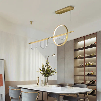 Lámpara colgante LED geométrica contemporánea DecorBites™ para isla de comedor