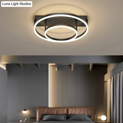 DecorBites™ DecorBites™ Contemporary Geometric Semi-Flush Acrylic Bedroom Ceiling Light