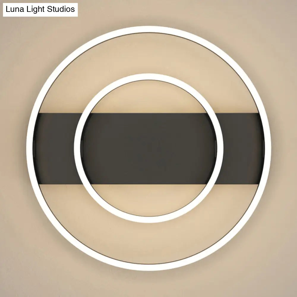 DecorBites™ DecorBites™ Contemporary Geometric Semi-Flush Acrylic Bedroom Ceiling Light