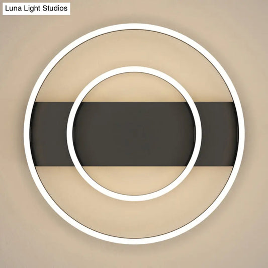 DecorBites™ DecorBites™ Contemporary Geometric Semi-Flush Acrylic Bedroom Ceiling Light