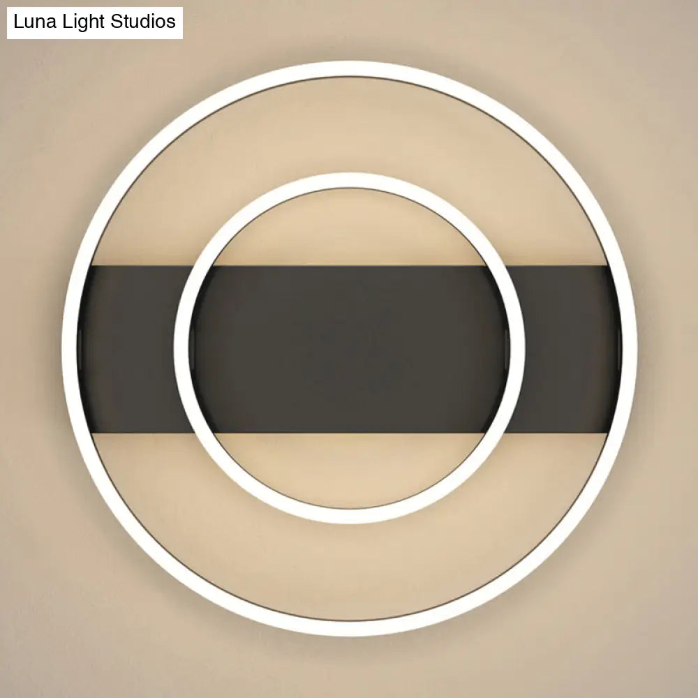 DecorBites™ DecorBites™ Contemporary Geometric Semi-Flush Acrylic Bedroom Ceiling Light