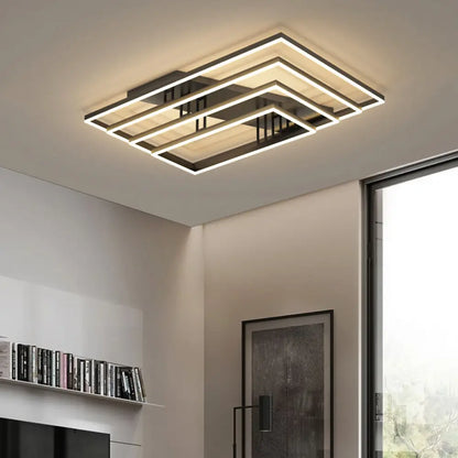 DecorBites™ DecorBites™ Contemporary Geometric Semi-Flush Acrylic Bedroom Ceiling Light