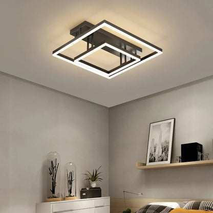 DecorBites™ DecorBites™ Contemporary Geometric Semi-Flush Acrylic Bedroom Ceiling Light