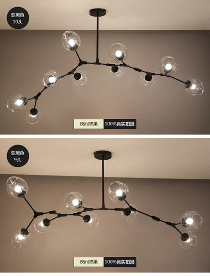 Contemporary Glass Bubble Chandelier for Living Room - Chandelier