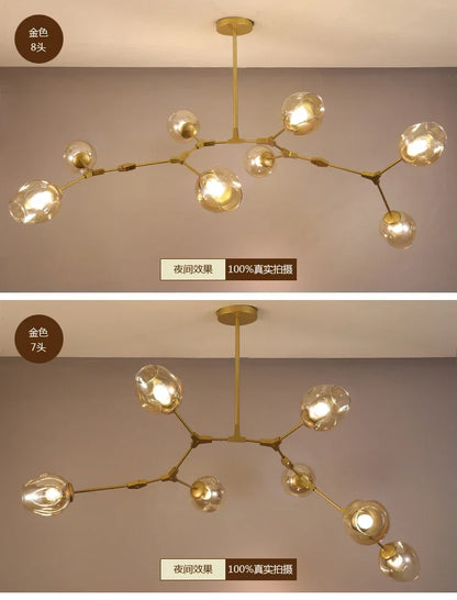 Contemporary Glass Bubble Chandelier for Living Room - Chandelier
