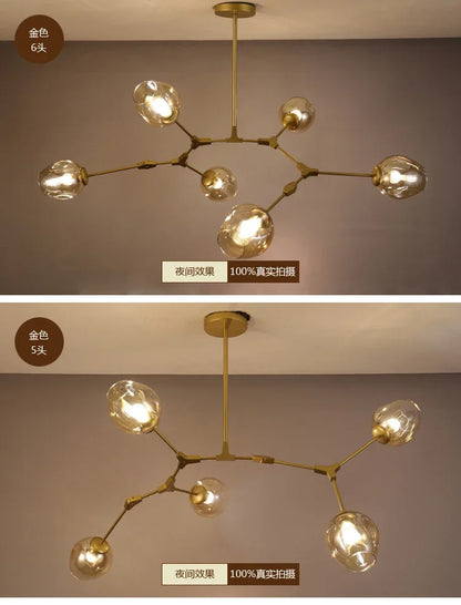 Contemporary Glass Bubble Chandelier for Living Room - Chandelier
