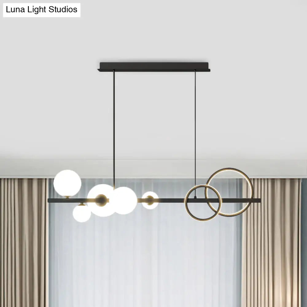 Lámpara de isla de cristal contemporánea DecorBites™: Lámpara colgante de 7 luces para comedor
