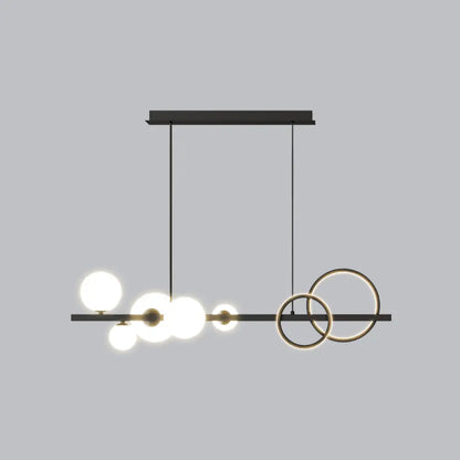 Lámpara de isla de cristal contemporánea DecorBites™: Lámpara colgante de 7 luces para comedor