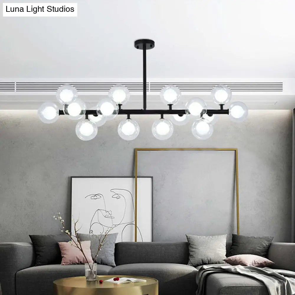 Lámpara de techo DecorBites™ de cristal contemporáneo con forma de esfera - 16 luces para sala de estar