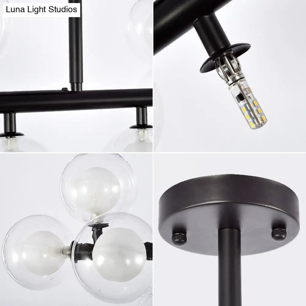 Lámpara de techo DecorBites™ de cristal contemporáneo con forma de esfera - 16 luces para sala de estar