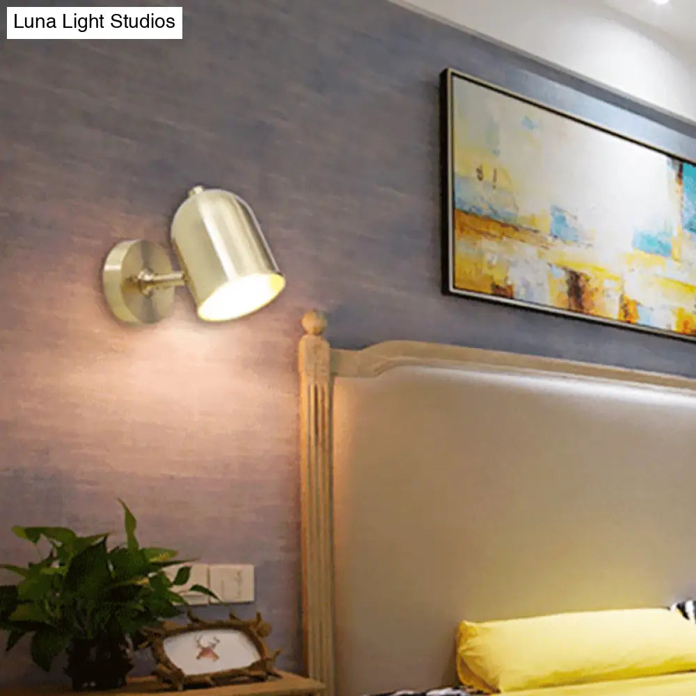 DecorBites™ DecorBites™ Contemporary Gold Dome LED Wall Lamp for Bathroom - Modern 1 Light, Wall Mount with Metal Shade