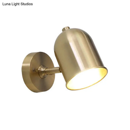 DecorBites™ DecorBites™ Contemporary Gold Dome LED Wall Lamp for Bathroom - Modern 1 Light, Wall Mount with Metal Shade