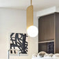 Contemporary Gold Finish Glass Pendant Light - White Global Hanging Ceiling Lighting