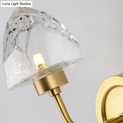 Aplique de pared DecorBites™ Contemporary Gold Ice Cube
 o
 Lámpara de pared moderna de cristal dorado