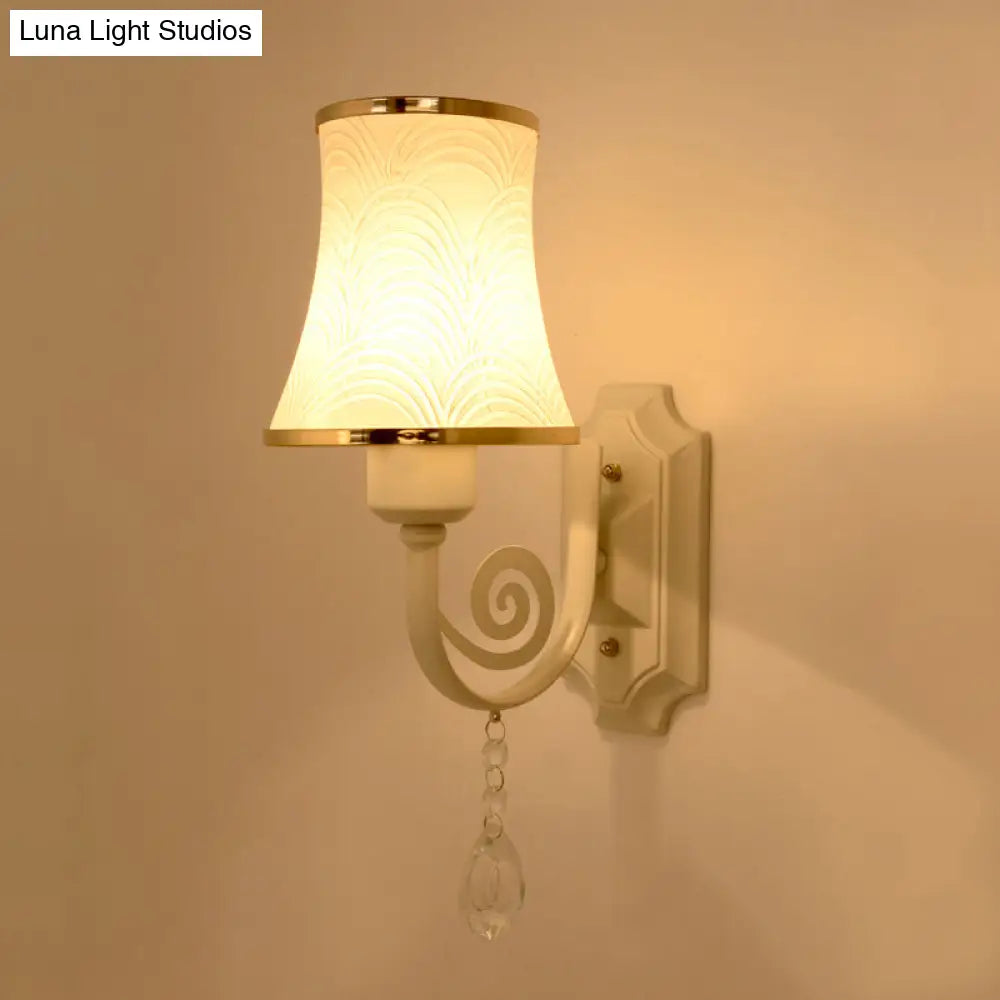 DecorBites™ DecorBites™ Contemporary Gold Wall Sconce – 1 Light Textured Glass Wall Mount Fixture, Ideal for Living Room