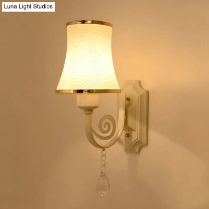 DecorBites™ DecorBites™ Contemporary Gold Wall Sconce – 1 Light Textured Glass Wall Mount Fixture, Ideal for Living Room