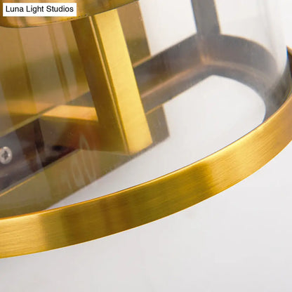 DecorBites™ DecorBites™ Contemporary Gold Wall Sconce with Clear Glass Shade