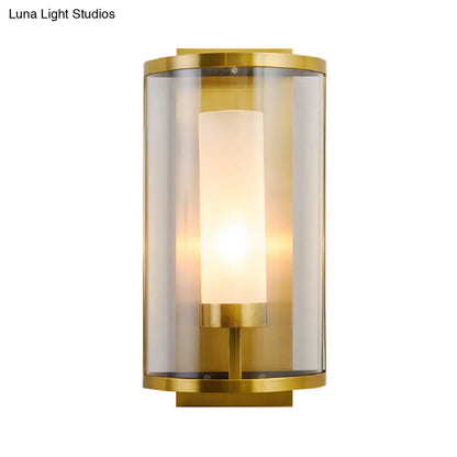 DecorBites™ DecorBites™ Contemporary Gold Wall Sconce with Clear Glass Shade