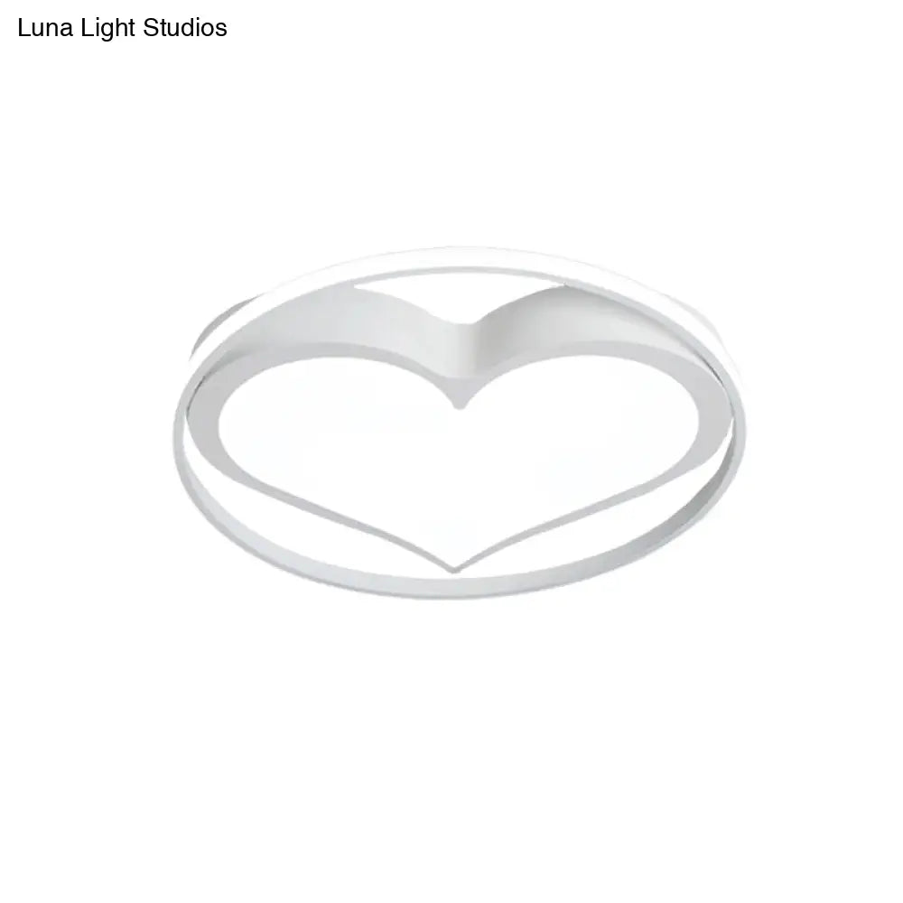 DecorBites™ DecorBites™ Contemporary Heart-Shaped Ceiling Lamp with Acrylic Metal Flush Light for Living Room