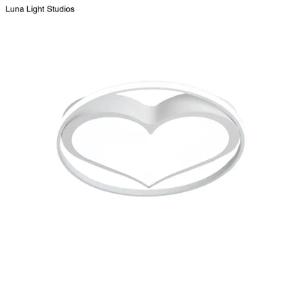 DecorBites™ DecorBites™ Contemporary Heart-Shaped Ceiling Lamp with Acrylic Metal Flush Light for Living Room