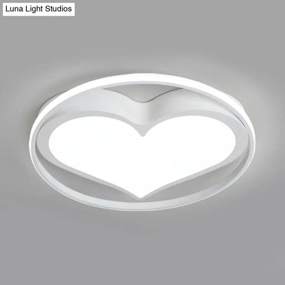 DecorBites™ DecorBites™ Contemporary Heart-Shaped Ceiling Lamp with Acrylic Metal Flush Light for Living Room
